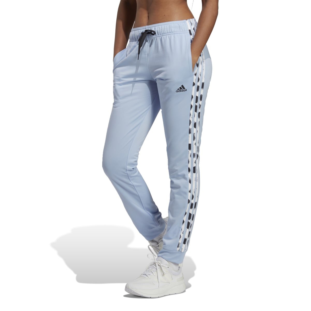 adidas Men's Primegreen Essentials Warm-Up Tapered 3-Stripes Black Track  Pants