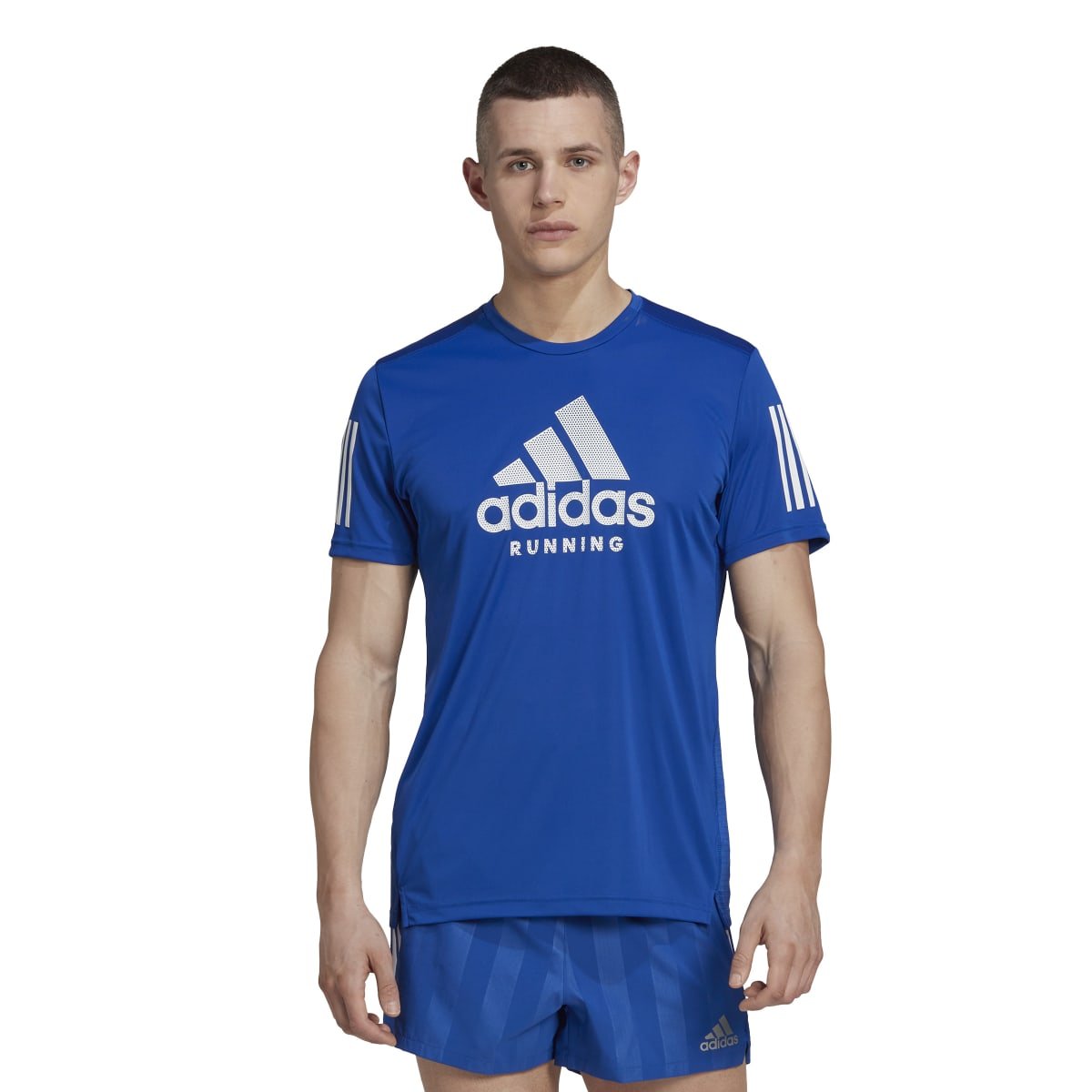 Camiseta Adidas Own the Run Allover Print Masculina-Loja Fisico & Forma