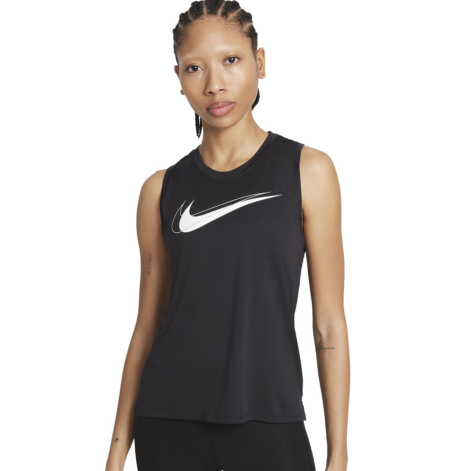 Nike Regata feminina esportiva, Preto/branco, P